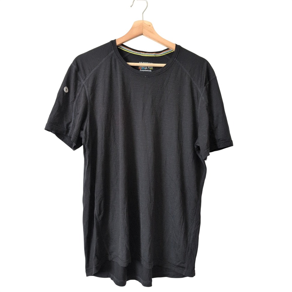 Smartwool Merino Sport 150 Short Sleeve Shirt Mens Large Black Tee Base Layer